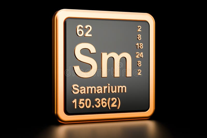 Kemisk beståndsdel för SamariumSm framförande 3d