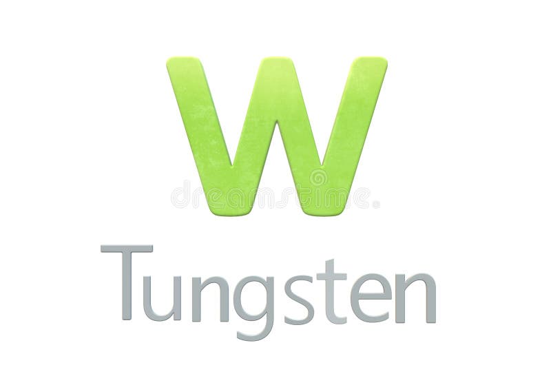 Kemiskt symbol för volfram som i den periodiska tabellen stock illustrationer Kemiskt symbol för volfram som i den periodiska tabellen stock illustrationer
