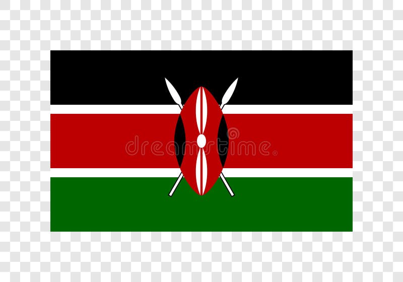 Kenia - Nationale Vlag stock illustratie Kenia - Nationale Vlag stock illustratie