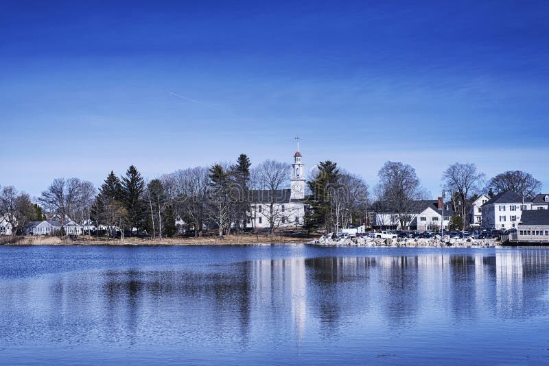 Kennebunkport Maine Winter Batson River image stock Kennebunkport Maine Winter Batson River image stock