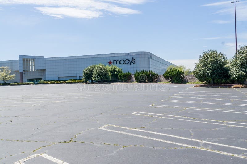 Macy`s Department Store Empty Parking Lots - Shut Down And Furloughed Employees At Cobb County ...