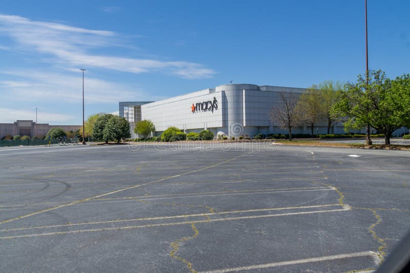 Macy`s Department Store Empty Parking Lots - Shut Down And Furloughed Employees At Cobb County ...