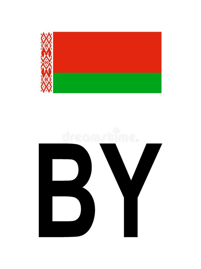 Kennzeichen des Landes Belarus vektor abbildung