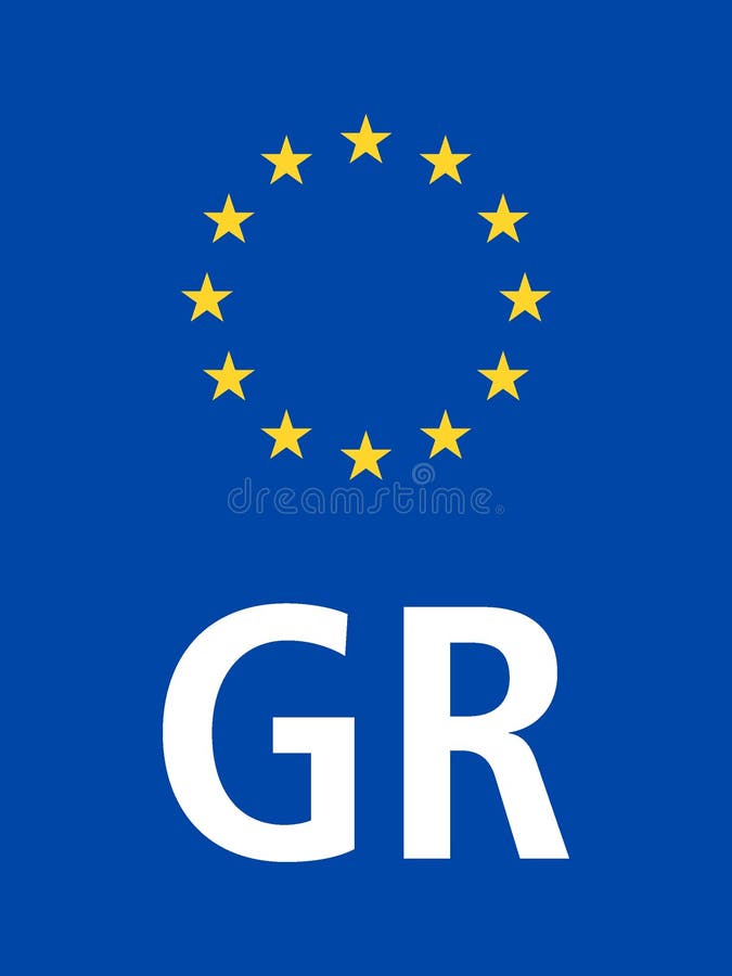 Kennzeichen des Landes Griechenland stock abbildung