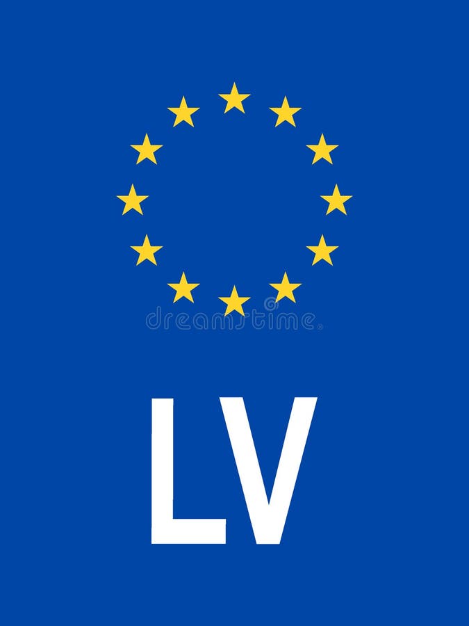 Kennzeichen des Landes Lettland vektor abbildung