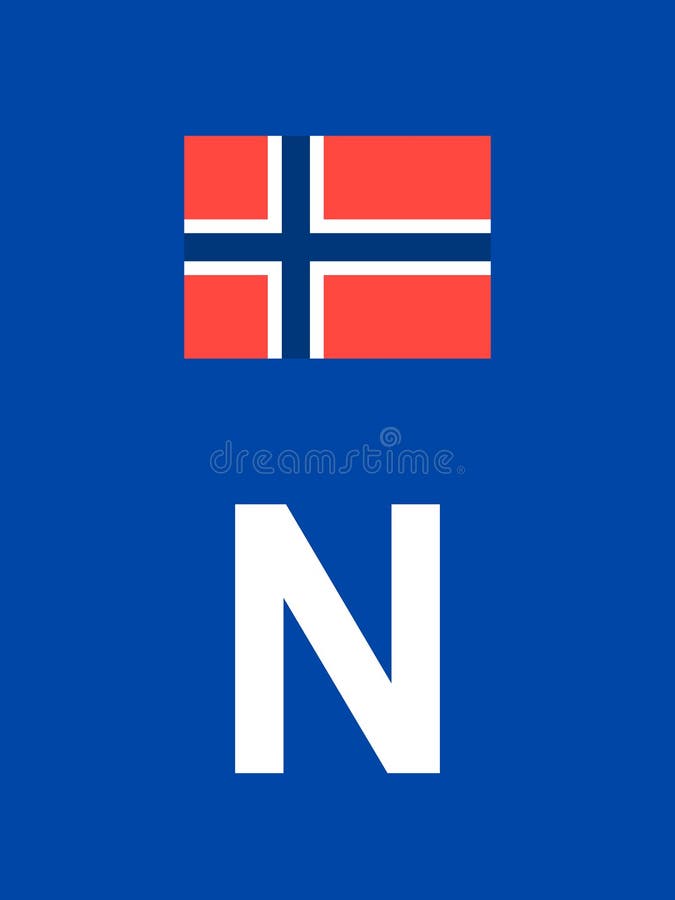 Kennzeichen des Landes Norwegen lizenzfreie abbildung
