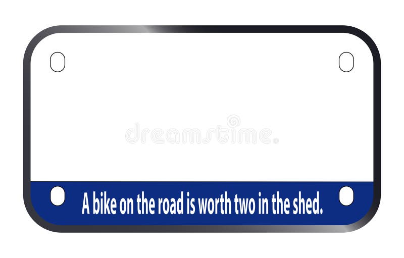 Kennzeichen für Motorräder vektor abbildung