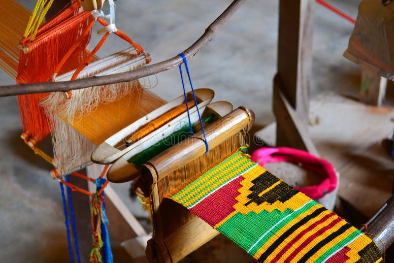 Kente Cloth Weaving stock image. Image of ghanaian, handicraft 36816277
