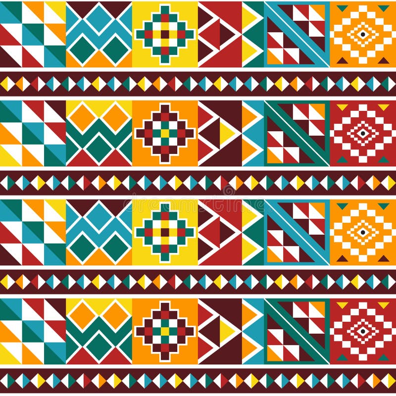 Ghana African Tribal Kente Cloth Style Vector Seamless Textile Pattern,  Geometric Nwentoma Design in Blue and Yellow Stock Vector - Illustration of  geometric, ethnic: 187895547