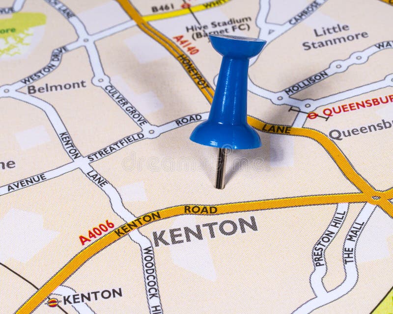 Kenton on a UK Map stock image. Image of london, brent - 169528959