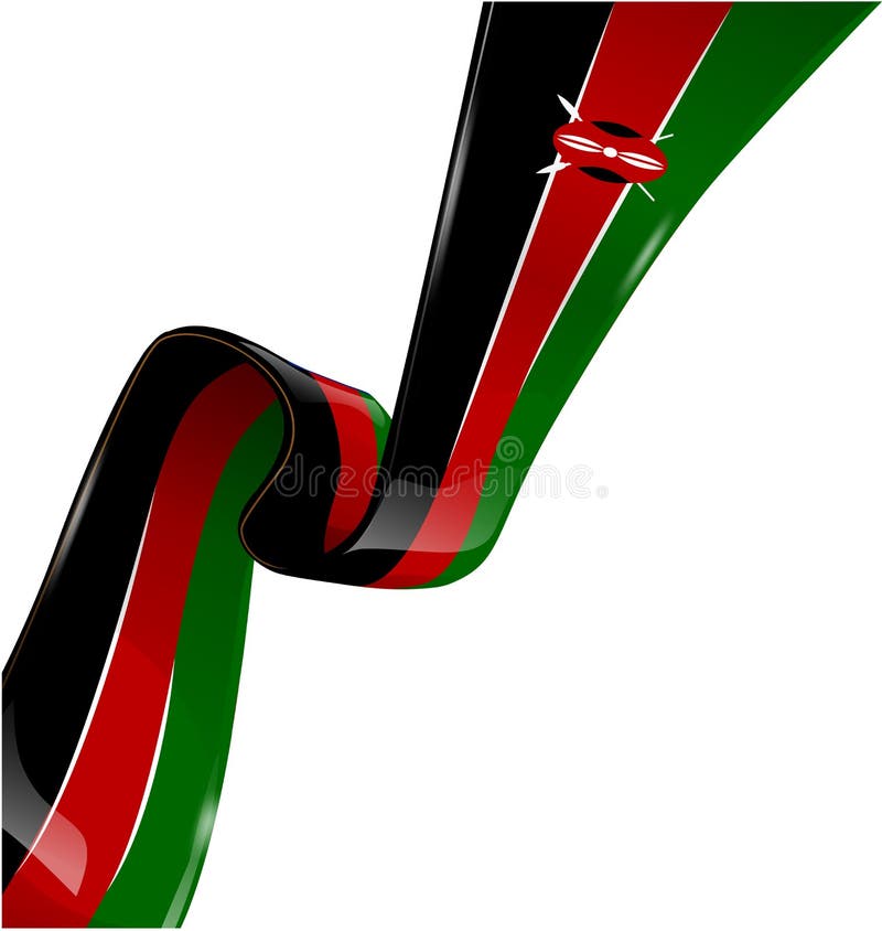 Kenya ribbon flag stock vector. Illustration of graphic 77646401