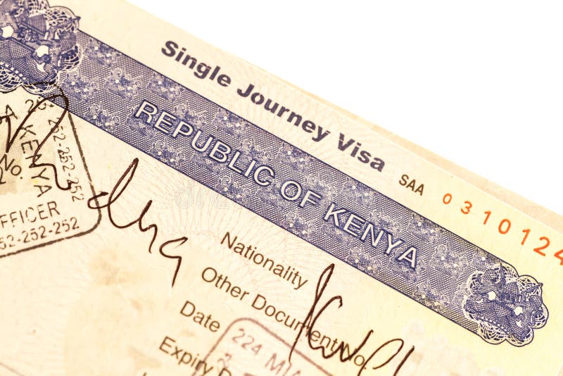 Kenya visa stock image. Image of citizen, stamp, country 45490103