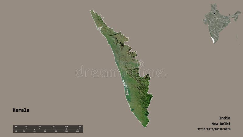 Kerala Map Satellite View Kerala, State Of India, Zoomed. Satellite Stock Illustration - Illustration  Of Planet, View: 193798451