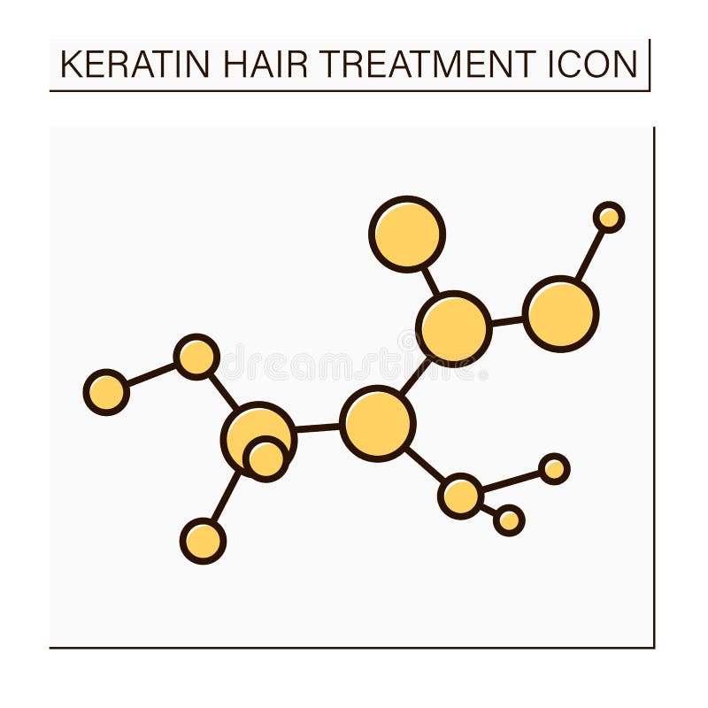 Keratin Structure Color Icon Stock Vector Illustration of stylish
