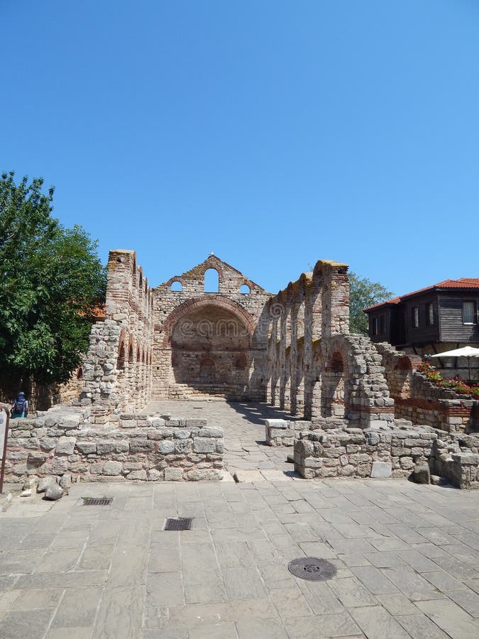 Kerk van Heilige Sophia in Nessebar, Burgas-Gebied, Bulgarije royalty-vrije stock foto's Kerk van Heilige Sophia in Nessebar, Burgas-Gebied, Bulgarije royalty-vrije stock foto's
