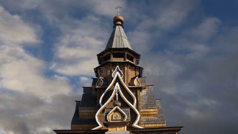 Kerk van Sinterklaas in Izmailovsky het Kremlin het Kremlin in Izmailovo, Moskou, Rusland