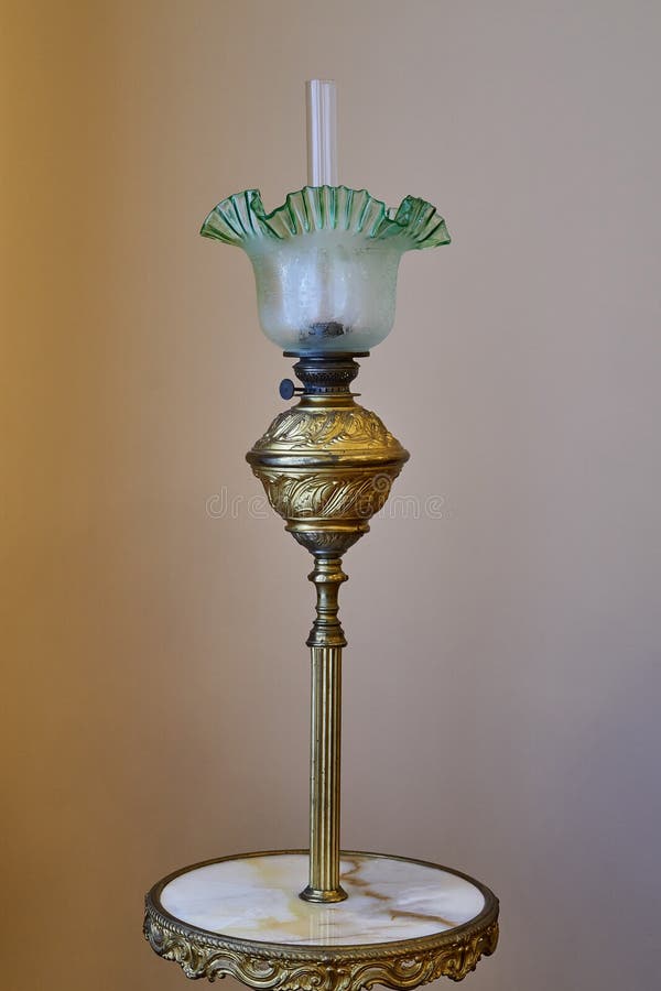 Kerosene lamp, retro, on a gradient background. royalty free stock photos