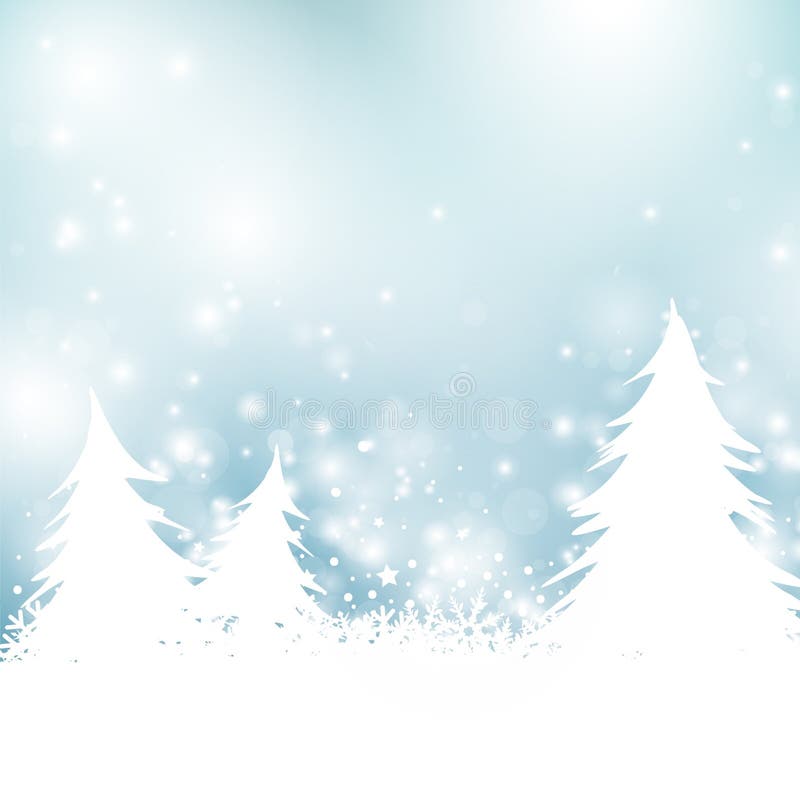 Kerstbomen en Sneeuw vector illustratie Kerstbomen en Sneeuw vector illustratie
