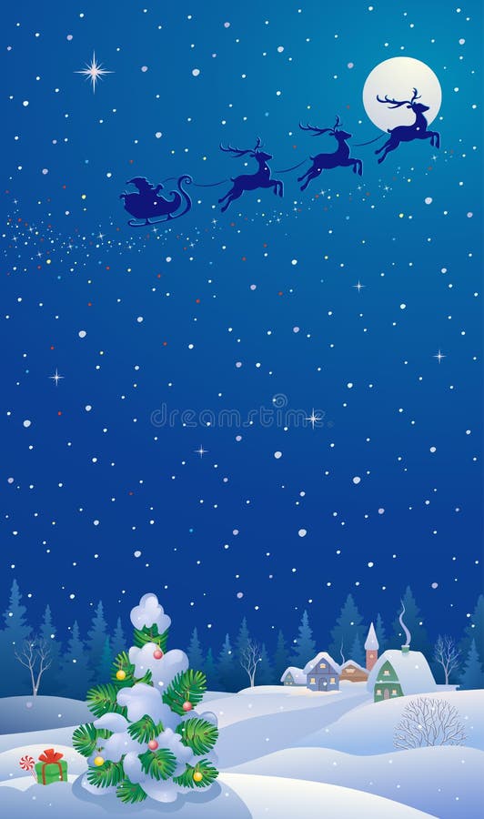 Kerstboom en van de Kerstmanar verticale banner vector illustratie Kerstboom en van de Kerstmanar verticale banner vector illustratie