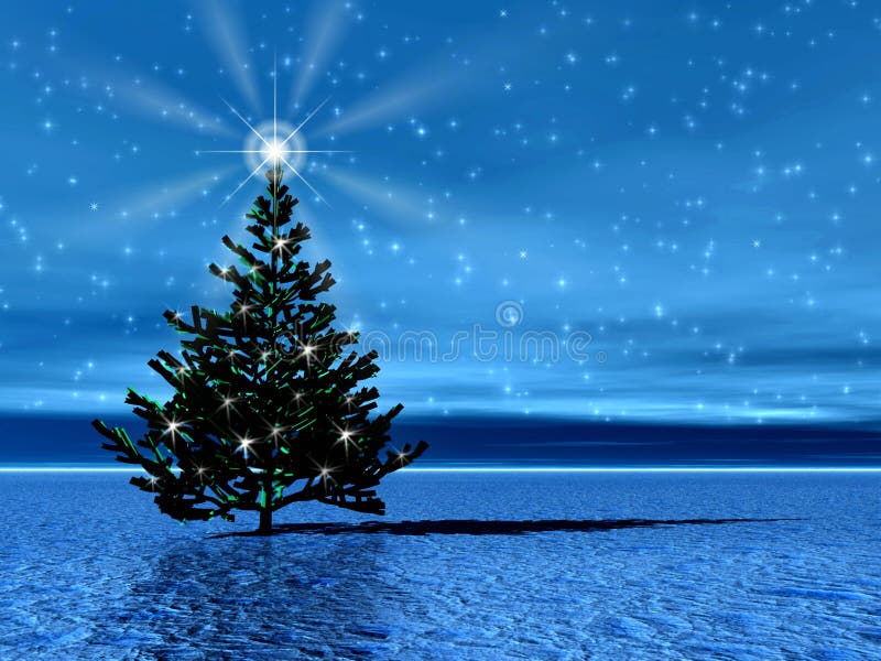 Kerstboom. Ster vector illustratie Kerstboom. Ster vector illustratie