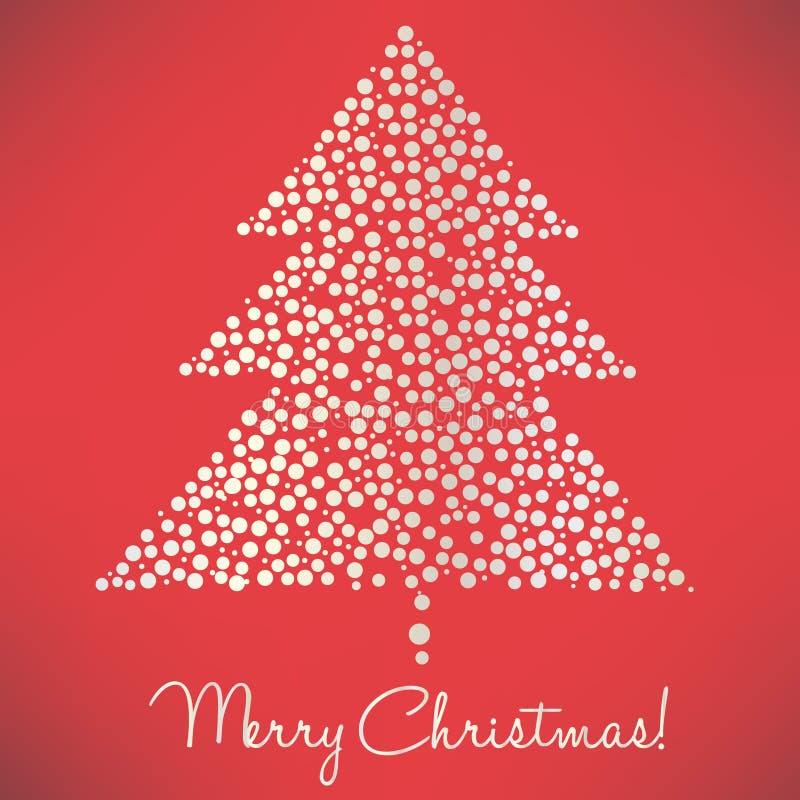 Elegant kerstboompje van stippen vector illustratie