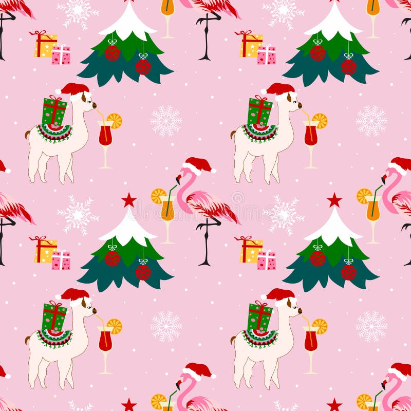 Kerstfeest naadloos met schattige dieren in die Vrolijk kerstfeest, gelukkig nieuwjaar stock illustratie Kerstfeest naadloos met schattige dieren in die Vrolijk kerstfeest, gelukkig nieuwjaar stock illustratie