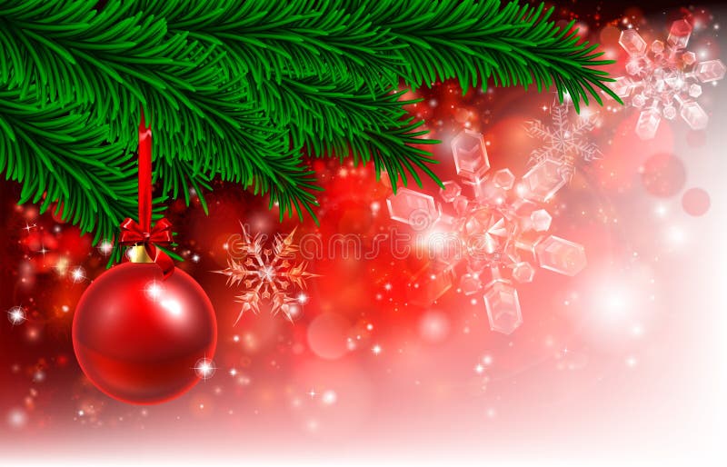 Kerstmis Achtergrond Rode Boomsnuisterij stock illustratie Kerstmis Achtergrond Rode Boomsnuisterij stock illustratie