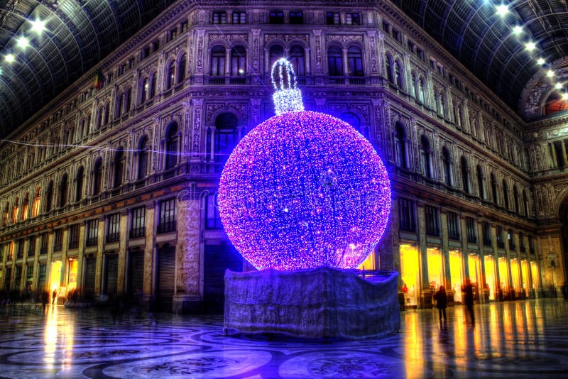 Kerstmis binnen Galleria Umberto stock foto Kerstmis binnen Galleria Umberto stock foto