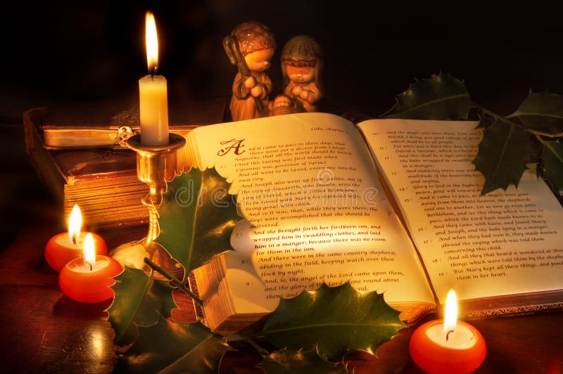 Kerstmis in de Bijbel royalty-vrije stock fotografie