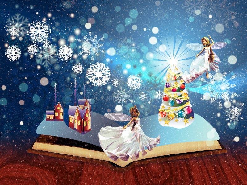 Kerstmis Magisch Boek vector illustratie Kerstmis Magisch Boek vector illustratie