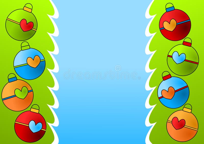 Kerstmis siert de Kaart van de Grens royalty-vrije illustratie Kerstmis siert de Kaart van de Grens royalty-vrije illustratie