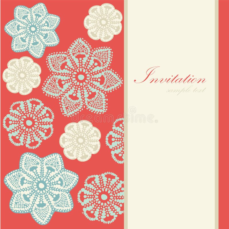 Kerstmis uitstekende kaart, kantsneeuwvlokken, stock illustratie Kerstmis uitstekende kaart, kantsneeuwvlokken, stock illustratie