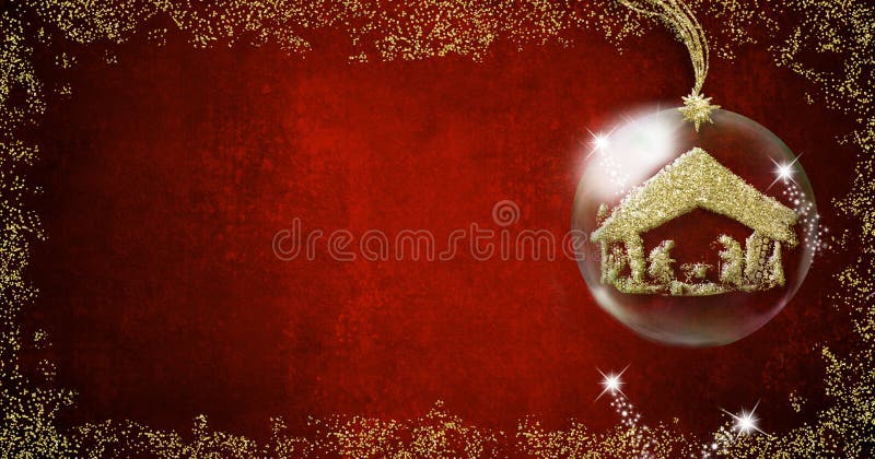 Kerstmis van de achtergrond geboorte van Christusscène kaarten