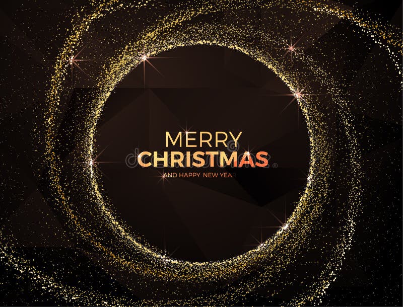 Kerstmisachtergrond met de gouden magische Vectorillustratie van het sterstof stock illustratie Kerstmisachtergrond met de gouden magische Vectorillustratie van het sterstof stock illustratie