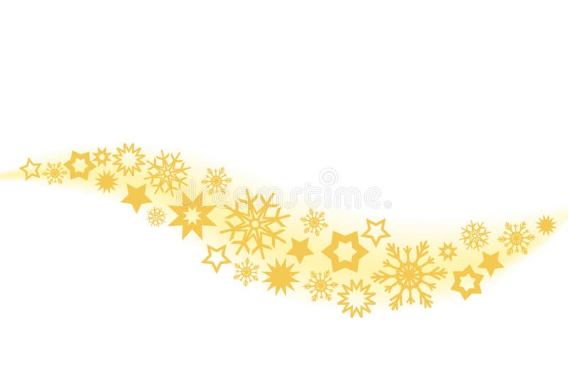 Kerstmisachtergrond met gouden decoratiesterren en sneeuwvlok stock illustratie Kerstmisachtergrond met gouden decoratiesterren en sneeuwvlok stock illustratie