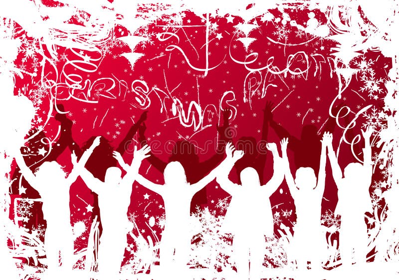 Kerstmisachtergrond van Grunge, vector stock illustratie Kerstmisachtergrond van Grunge, vector stock illustratie