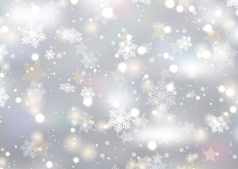 Kerstmisachtergrond van sneeuwvlokken en sterren royalty-vrije illustratie Kerstmisachtergrond van sneeuwvlokken en sterren royalty-vrije illustratie