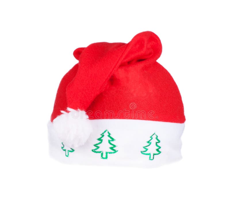Kerstmisdecoratie met santahoed royalty-vrije stock fotografie