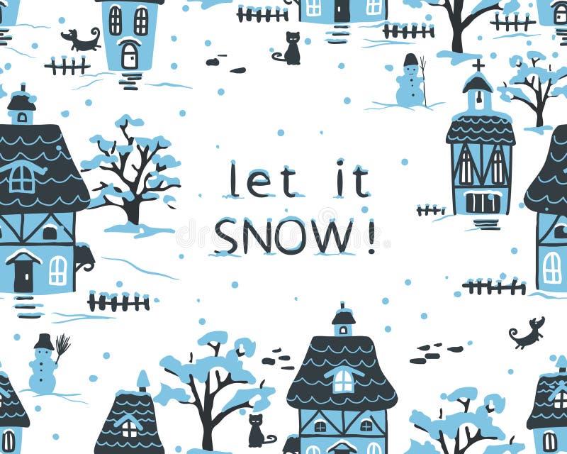 Kerstmisdorp vector illustratie Kerstmisdorp vector illustratie