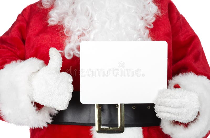 Kerstmiskerstman met een kaart stock afbeelding Kerstmiskerstman met een kaart stock afbeelding