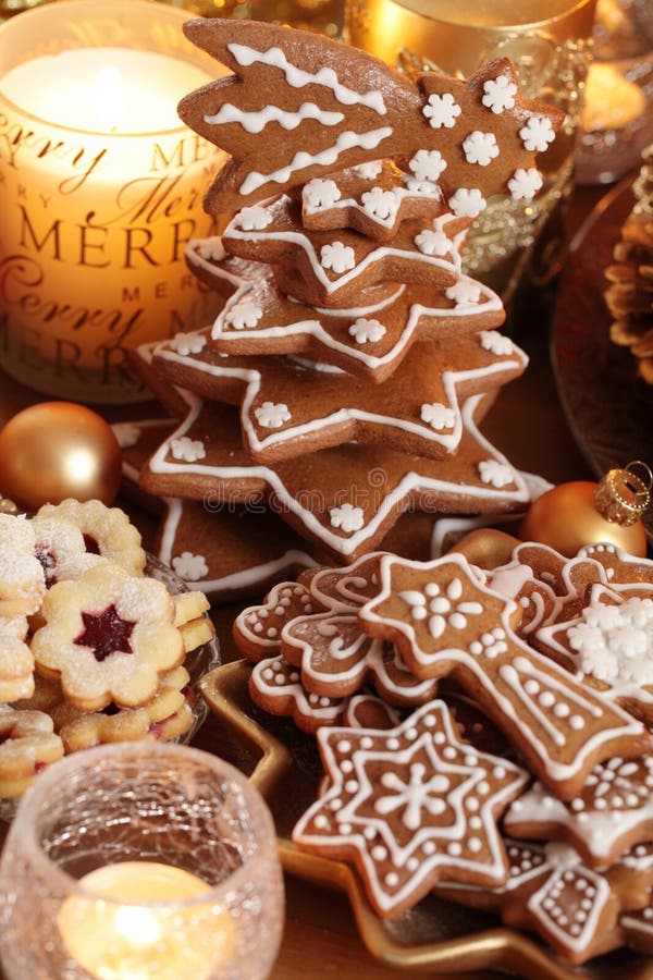 Kerstmiskoekjes stock foto's Kerstmiskoekjes stock foto's