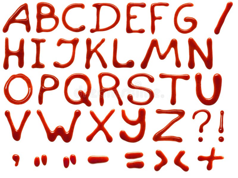 Ketchup alphabet