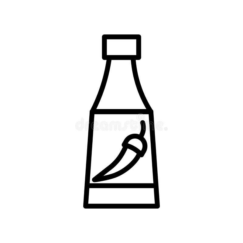 Ketchup Icon Vector Isolated on White Background, Ketchup Sign , Line