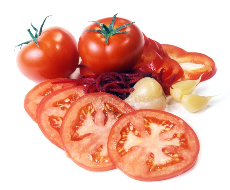 Ketchup ingredients stock photo. Image of garlik, knife 26577126