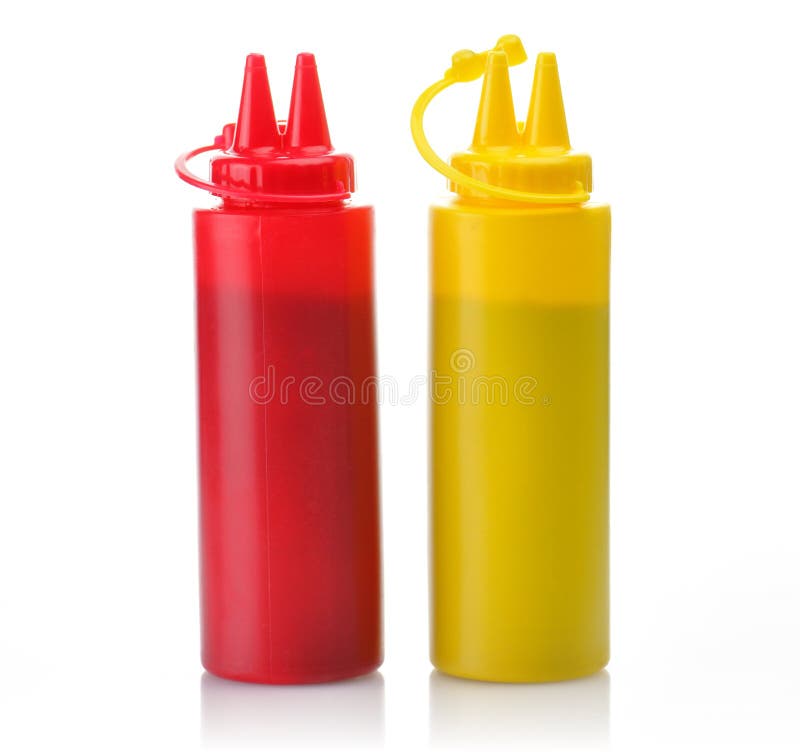 Mustard and ketchup splash stock image. Image of spice 14670995