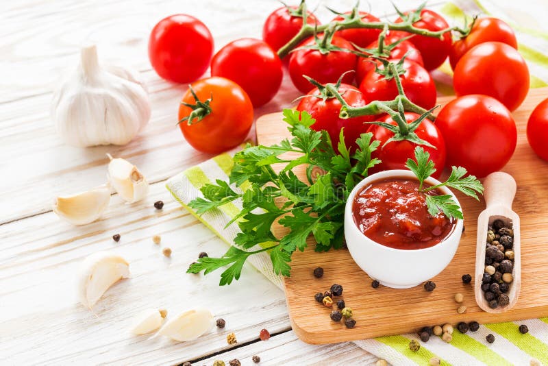 Ketchup Salsa De La Salsa De Tomate Imagen de archivo Imagen de