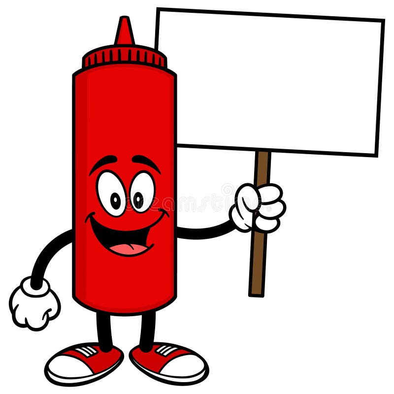 Ketchup with a Sign stock vector. Illustration of showing 69224170
