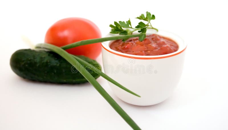 Ketchup and vegetables