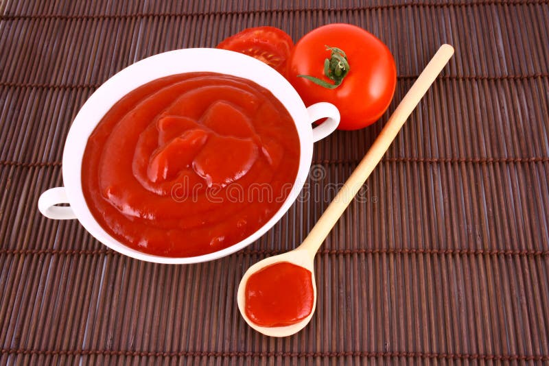 Food ingredients - tomato paste jar-red tomato. Food ingredients - tomato paste jar-red tomato