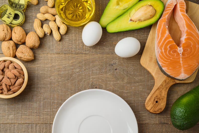 Ketogenic lage concept van het carburatorendieet stock fotografie Ketogenic lage concept van het carburatorendieet stock fotografie
